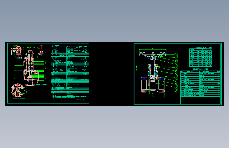 安全阀 CAD