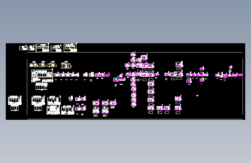 GGD柜 CAD图  3台 GGD低压柜