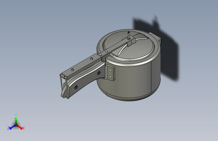 压力锅高压锅造型3D图纸+igs+stp格式