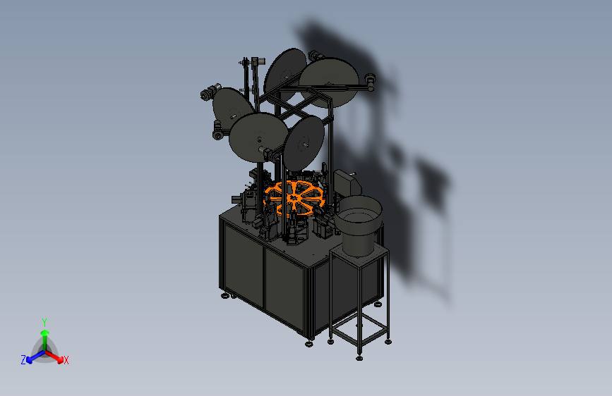 W1724-转盘式连接器自动插端子机三维SW