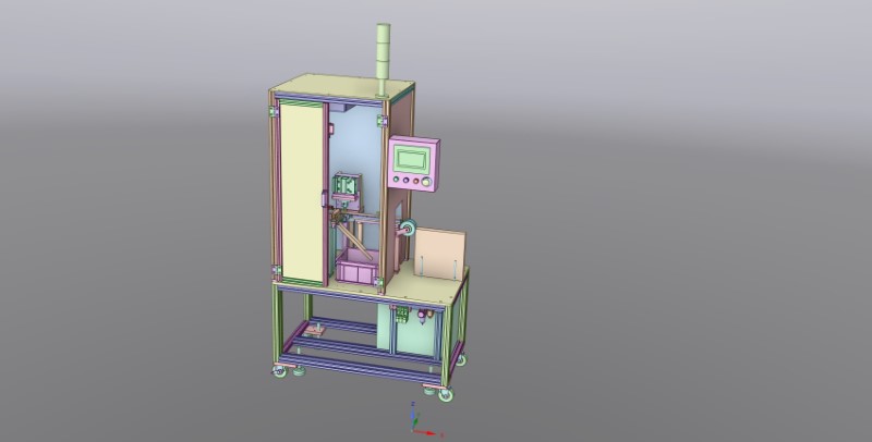 Automatic bending and cutting全自动折弯切割机3D图纸 stp igs x_b格式