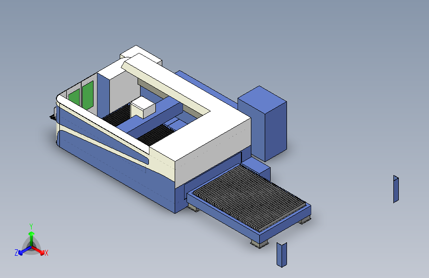 Laser Trulaser 5040 Fiber光纤型激光切割机外形3D数模图纸 STEP格式