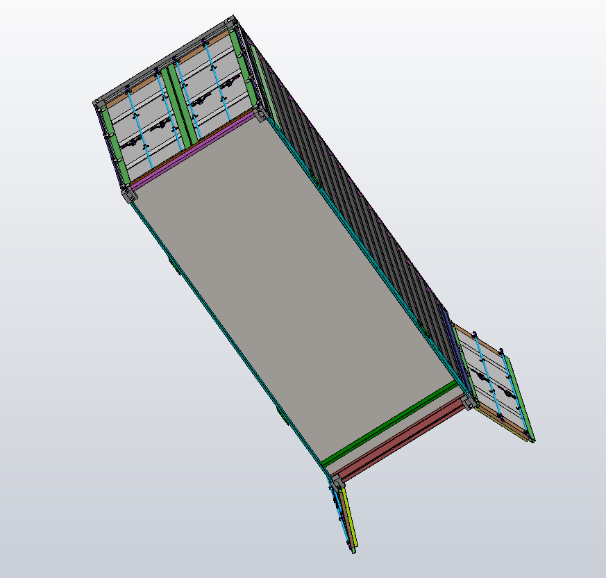 M0083-20尺集装箱图纸三维SW2016带参