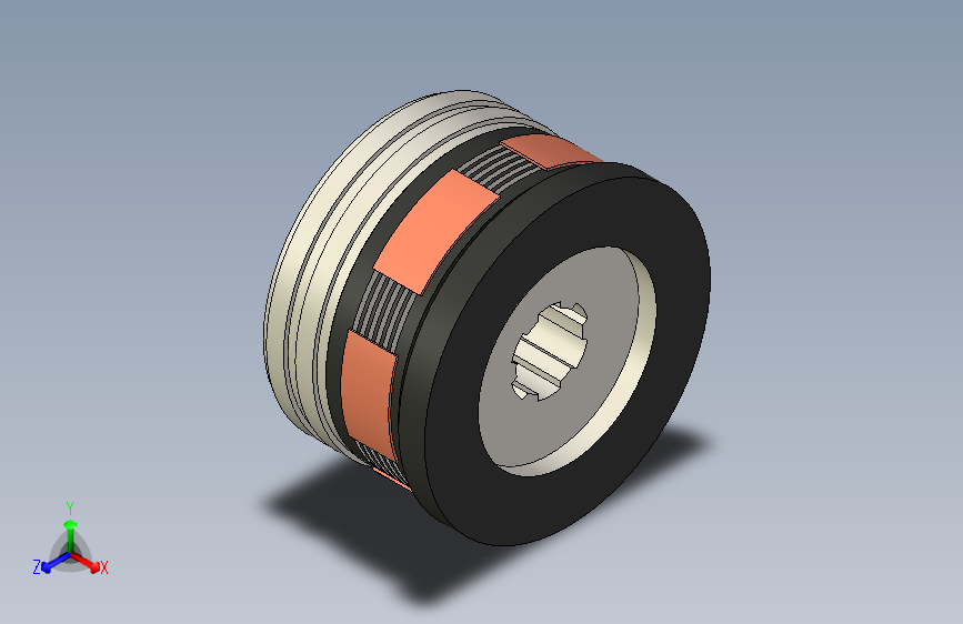 M0156-DLM2干式多片式电磁离合器三维SW2016带参