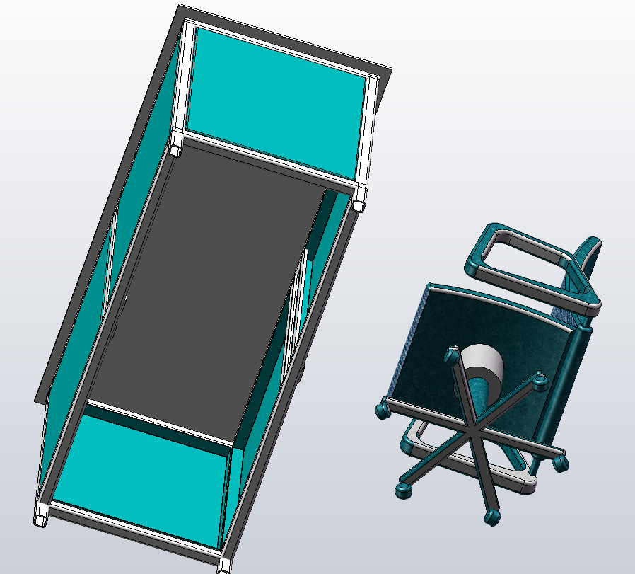 M0345-电脑及电脑桌组合三维SW2014带参