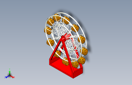 M0601-摩天轮模型3D 三维UG10.0带参