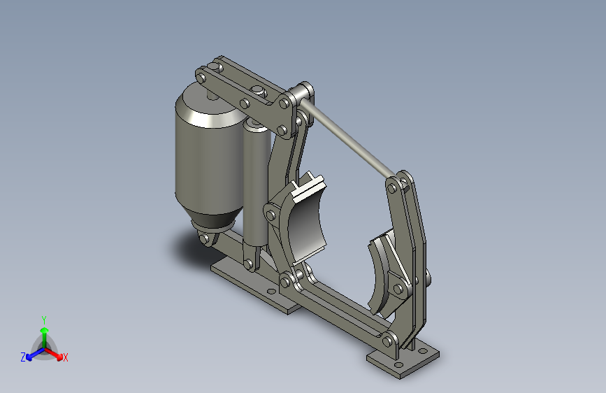 M0669-起重机用YW系列制动器模型三维SW2012带参
