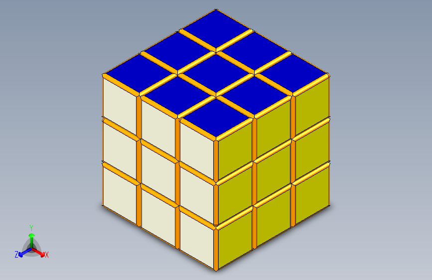 M0711-趣味魔方模型三维UG8.0带参