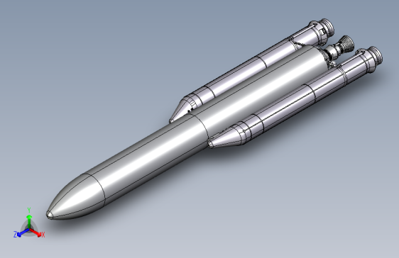 M0917-一个火箭模型三维igs无参