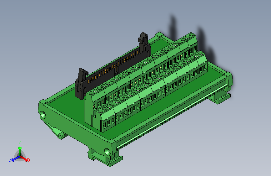 M1136-FX-50BB系列分线器模块三维SW2014带参