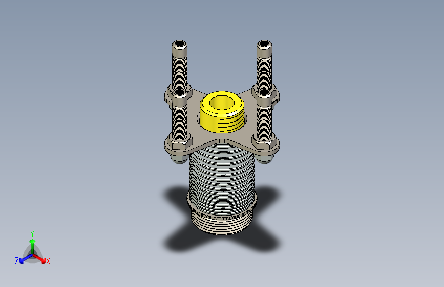 M1292-弹簧阻尼器三维SW2015带参