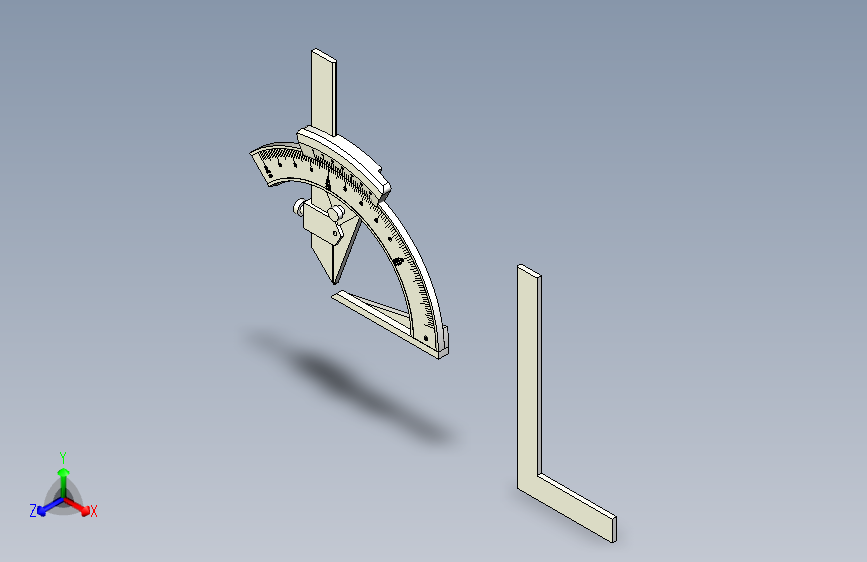 M1793-万能角度尺设计三维UG11.0带参