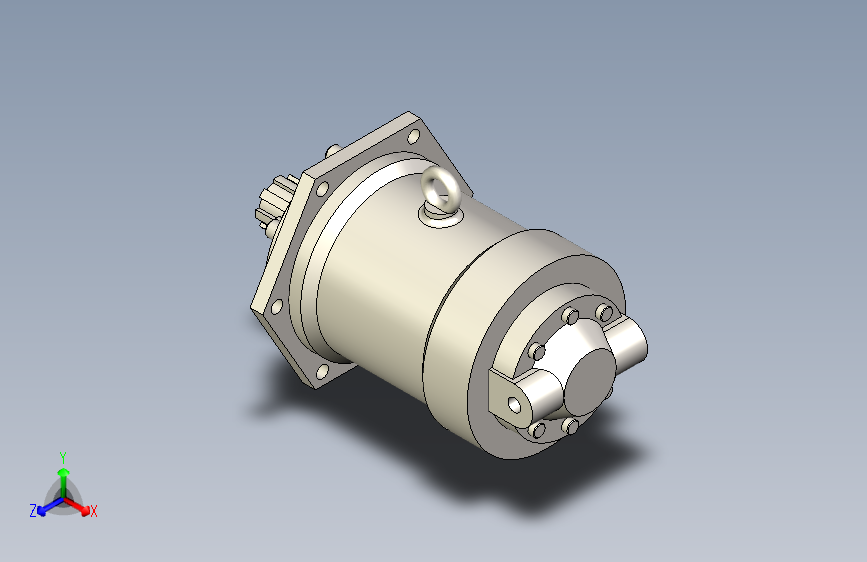 M2074-柱塞液压马达三维Solidworks2012带参