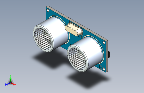 M2177-HC-SR04超声波传感器设计三维Solidworks2016带参