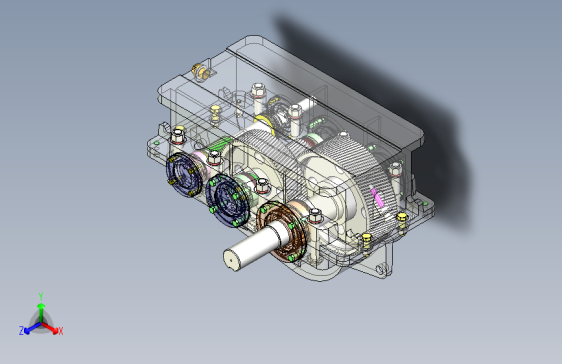 M2901-二级减速器solidworks模型三维SW2012带参