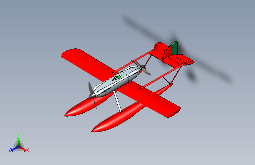 M3258-水上飞机设计三维SW2010无参