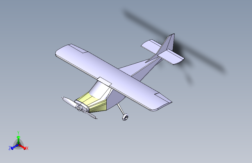 M3679-适合动手制作的玩具飞机模型三维CatiaV5R20无参