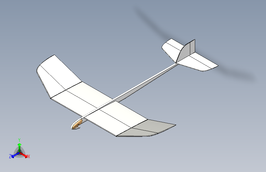 M3711-玩具弹射滑翔机设计模型三维SW2010无参