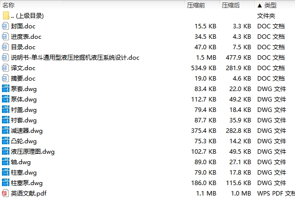 单斗通用型液压挖掘机液压系统设计含10张CAD图