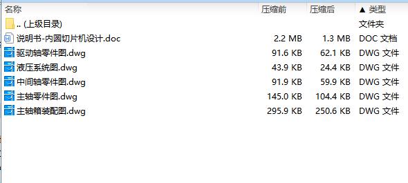 内圆切片机设计含5张CAD图