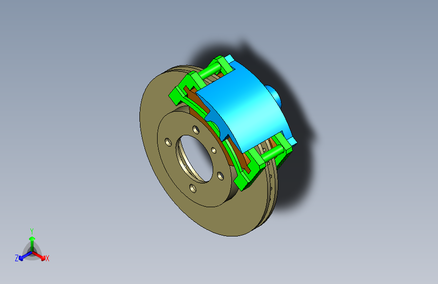 M3915-盘式制动器3D设计三维UG10.0无参