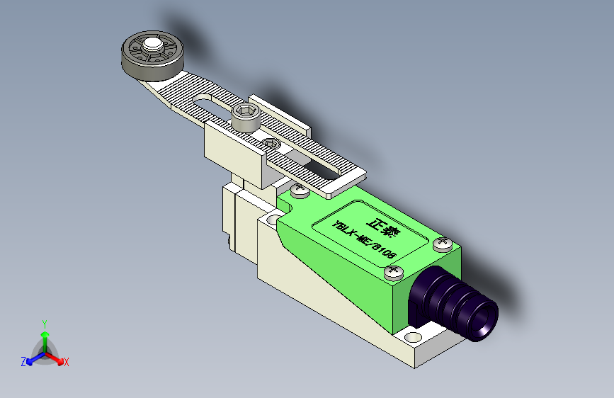 M4006-正泰＿YBLX-ME8108行程开关模型三维SW2014带参