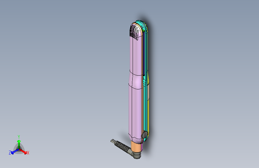 M4290-直发器卷发器两用结构设计三维Stp无参