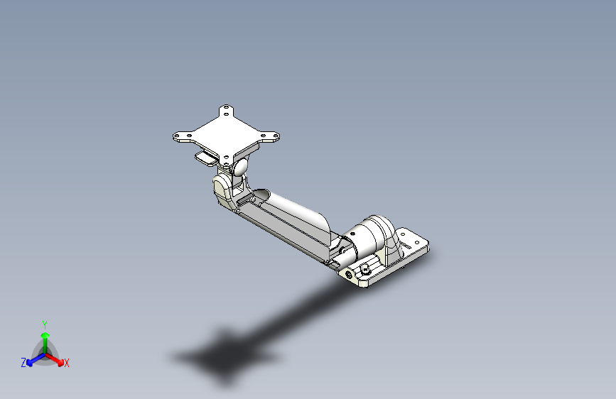 M4324-万向旋转工业显示器支架三维SW2016带参