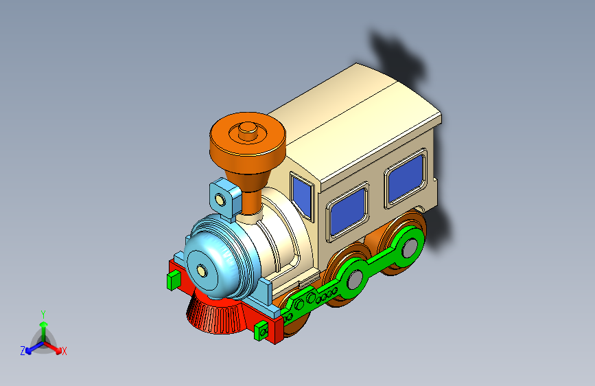 M5946-玩具小火车三维SW2010无参