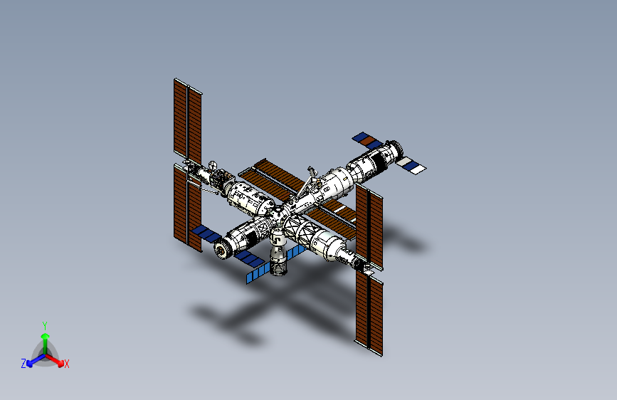 M6315-中国天宫空间站模型三维UG10.0无参