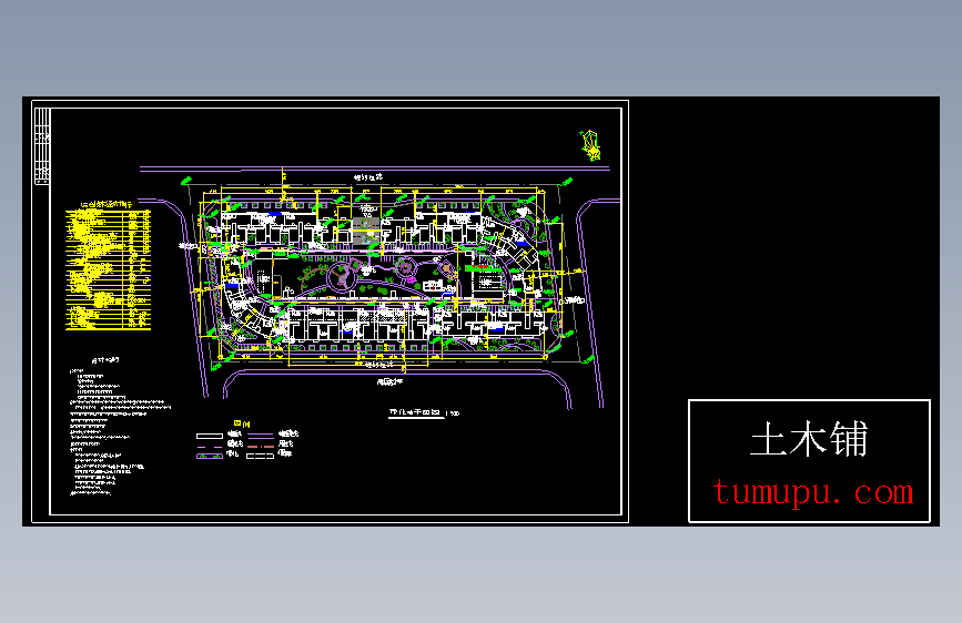 绿化小区总平面图
