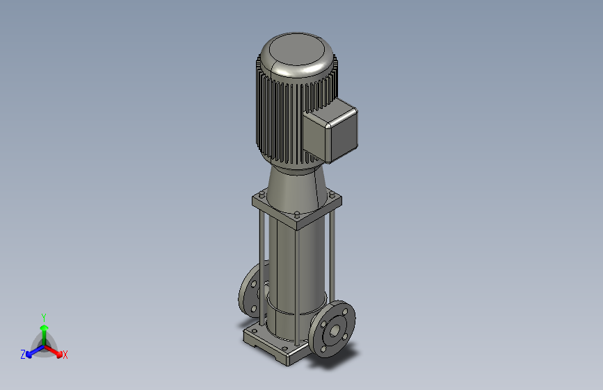 M6467-南方CDLF立式水泵 三维SW2016无参