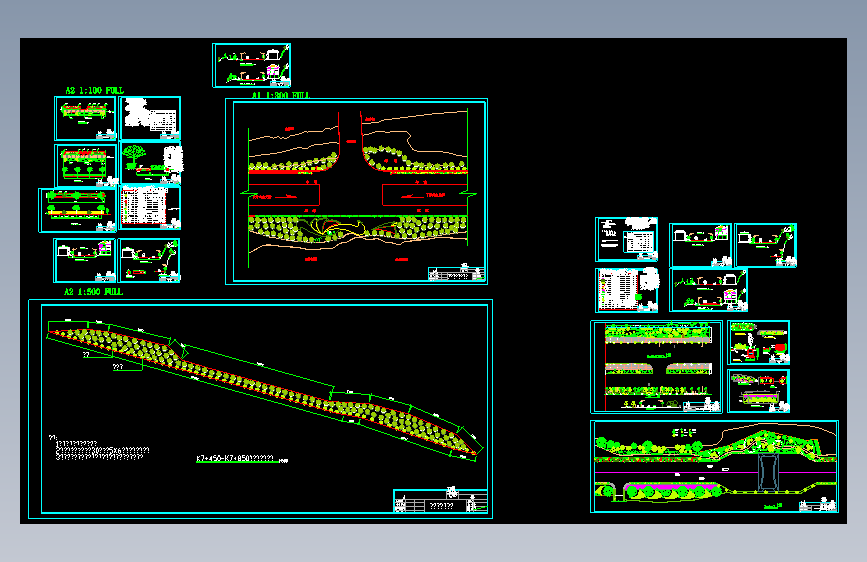攀枝花迎宾大道绿化施工图