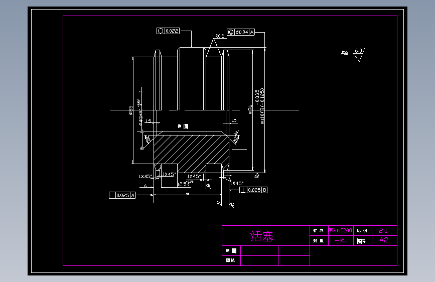 M0027-组合机床动力滑台液压缸设计CAD+说明