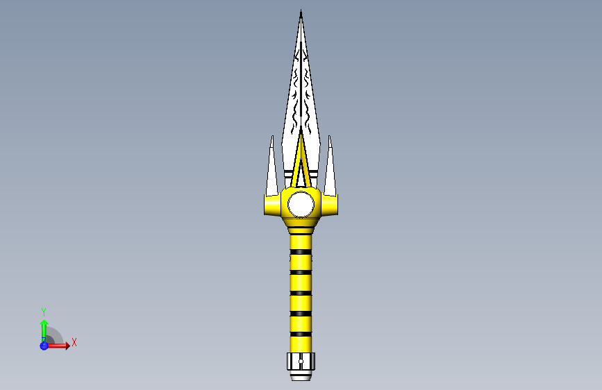 Power Rangers匕首模型三维设计图纸 solidworks建模