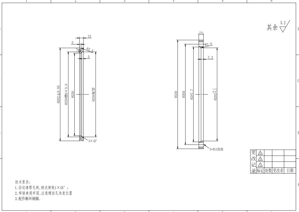 M0086-25-400全系列标准活套法兰CAD