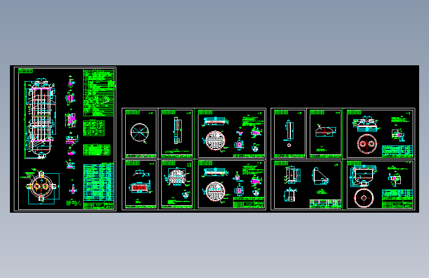 M2376-立式BEM固定管板换热器CAD 