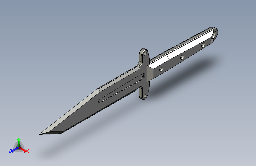Messer 28短刀模型3D图纸 STP格式