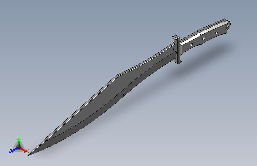 messer-29弯刀模型3D图纸 STP格式