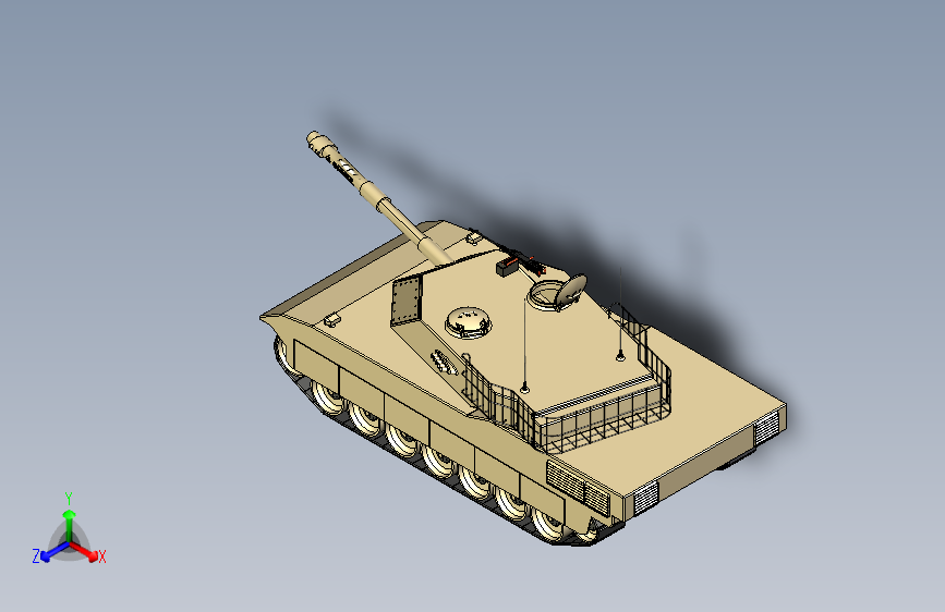 battle-tank简易坦克模型3D图纸 STP格式