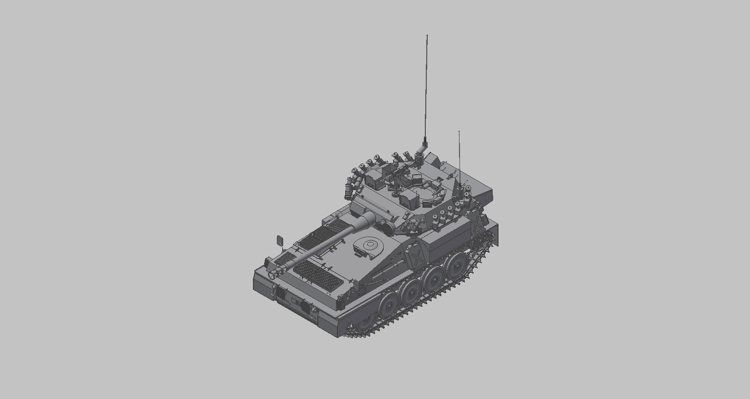 Scorpion Light Tank蝎式轻型坦克模型3D图纸 STP格式