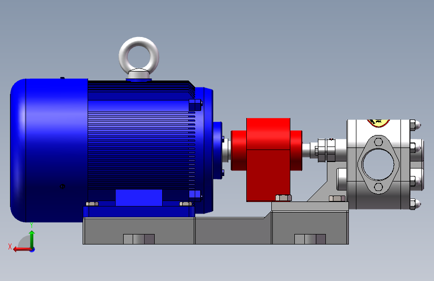 齿轮油泵KCB83.3-2.2kW 背面视图