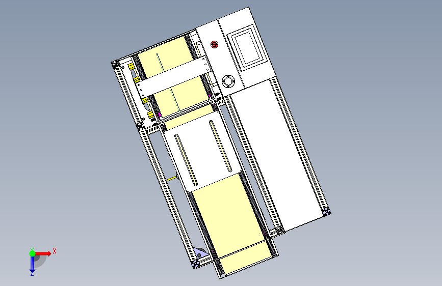 W3004-印刷电路板贴片组装生产工作站ug10 俯视图