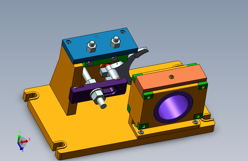 换挡叉 2-镗下端R43内圈圆弧夹具三维SOLIDWORKS设计