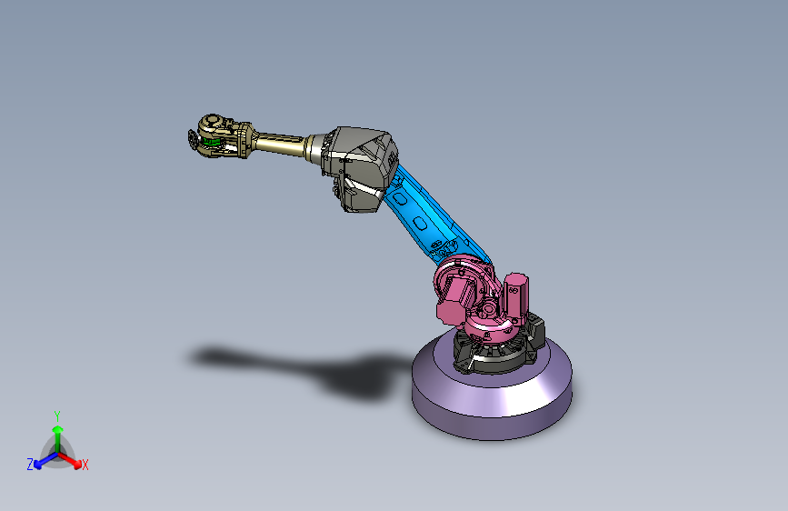 M0062-5轴机械臂模型设计三维UG10.0无参