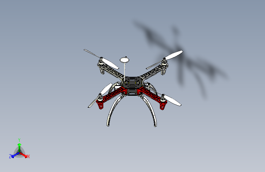 M0155-DJI F450机架无人机航模三维SW2014无参