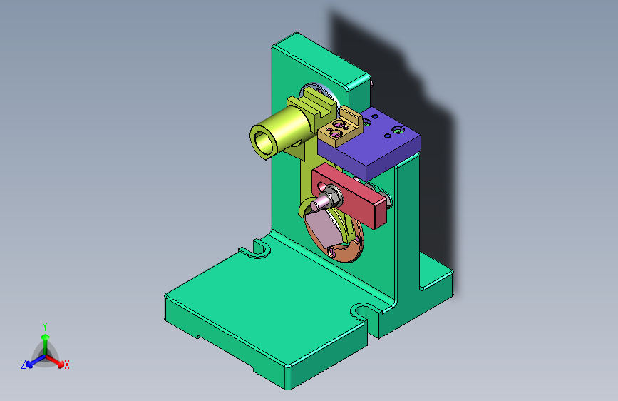 M0239-拔叉类夹具设计三维Proe5.0带参CAD