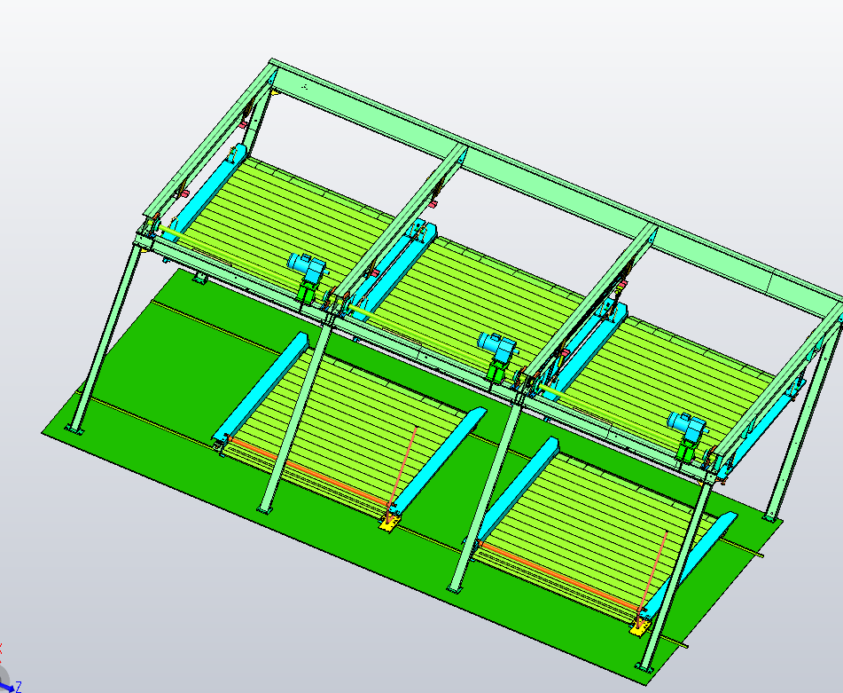 M0362-二层链条立体车库三维模型三维SW2016带参