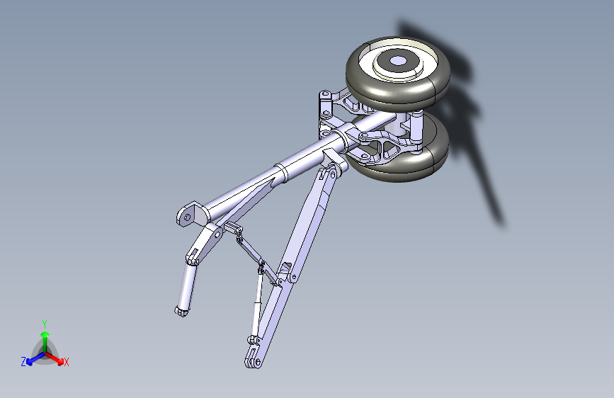 M0435-航空用品起落架结构模型三维CatiaV5R21无参