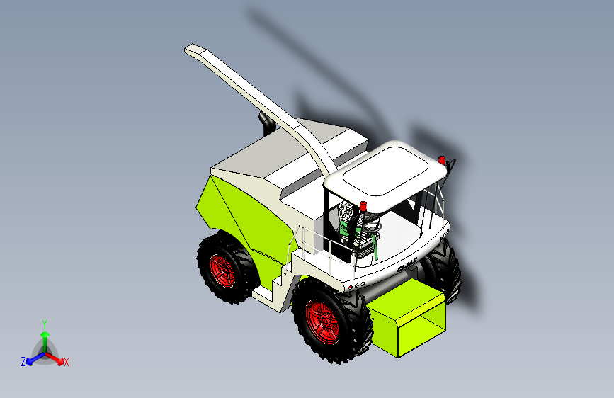 M1296-德国CLAAS-JAGUAR系列青贮饲料收获机主机三维SW2012带参